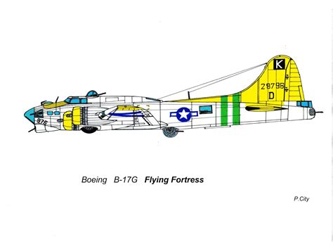B 17 Bomber Drawing