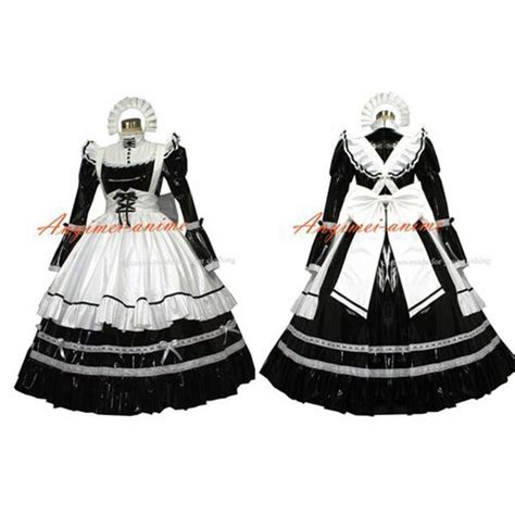 Buy Sexy Sissy Maid Pvc Dress Lockable Uniform Cosplay Costume Tailor Made From