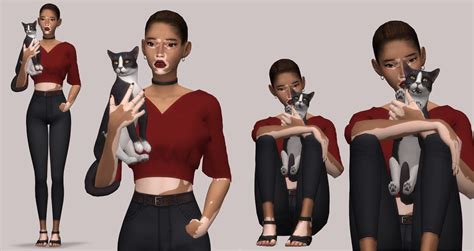 Sims 4 Expansions Cat Pose Odd Eyes Gal Pal Yoga Poses Pals