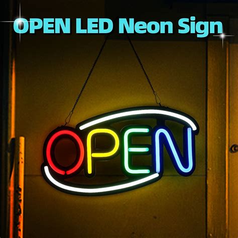 20x10 Oval Led Open Neon Sign For Businesselectronic Bright Neon