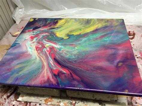 Epoxy Resin With Mixed Medias Resin Art Fluid Acrylic Painting