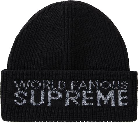 Supreme World Famous Beanie Black Fw20