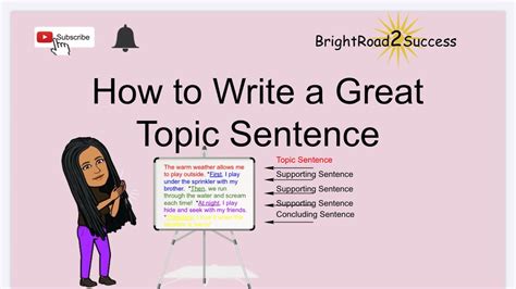 How To Write A Topic Sentence And Paragraph English Youtube