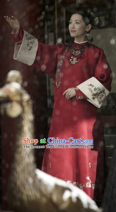Ancient Drama Story Of Yanxi Palace Chinese Qing Dynasty Manchu Duchess Embroidered Costumes And