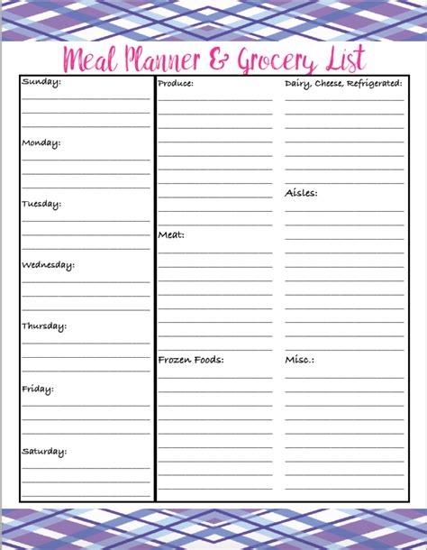 4 Free Printable Meal Planners And Grocery Lists Save Time And Money