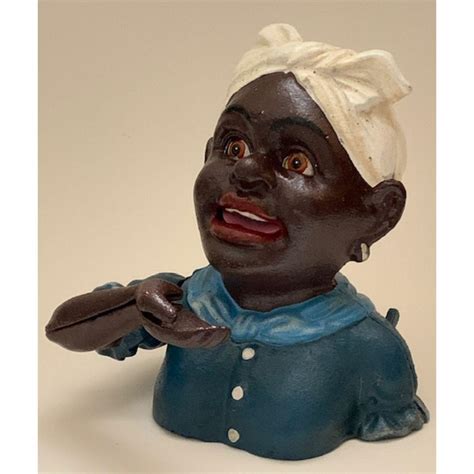 Sold Price Black Americana Cast Iron Mammy Mechanical Coin Bank