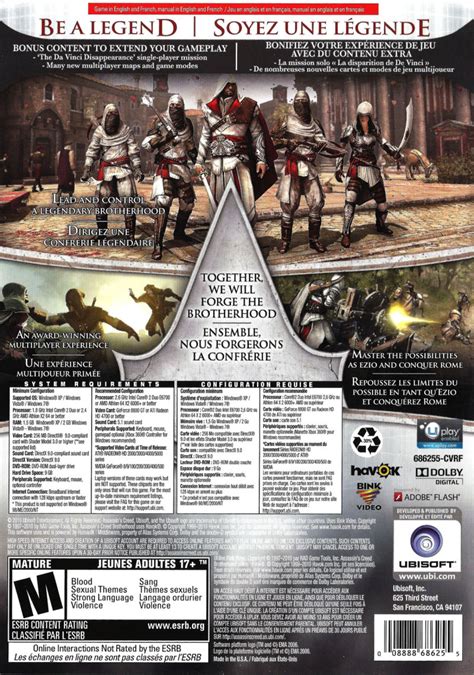 Assassin S Creed Brotherhood 2011 Box Cover Art MobyGames