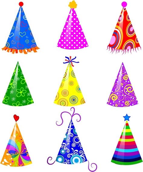 Party Hat Set Free Vector In Adobe Illustrator Ai Ai Encapsulated