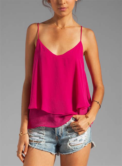 Schwof Women Sleeveless Bright Pink Strappy Top Prices In India