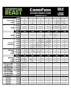 Basement beast is no joke! Body Beast Worksheets (Dedicated Republic) | BodyBeast ...