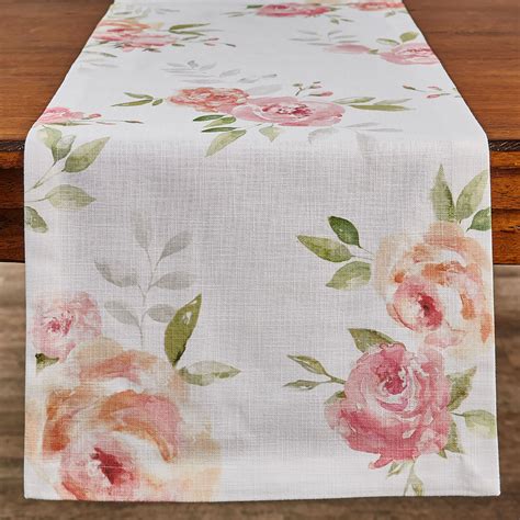 Arley Floral Table Runner Pink Touch Of Class