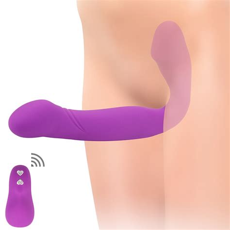 Erotic Strapless Strapon Dildo Vibrators Remote Control Strap On Lesbian Double Ended Dildo G