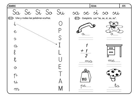 Actividades De Lectoescritura Con La Letra S Web Mundo Infantil