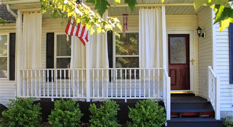 How To Make Inexpensive Curtain Rods For Your Front Porch