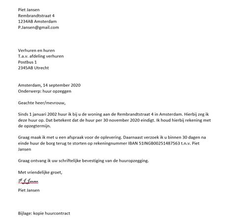 Eerste Brief Zakelijke Brief Nederlands Voorbeeld Mbo