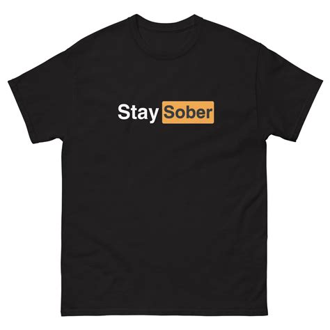 Stay Sober Black Tee Official Merch By Daydrian Harding