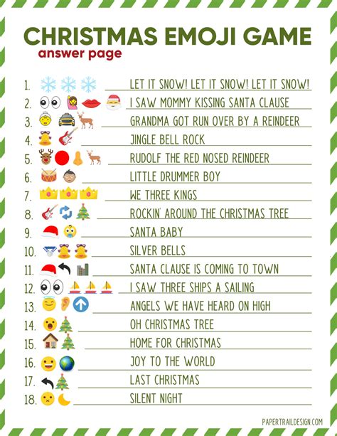 Printable Christmas Emoji Game Printable World Holiday
