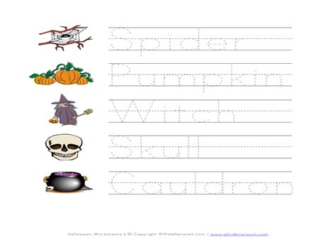 Halloween Handwriting Worksheets