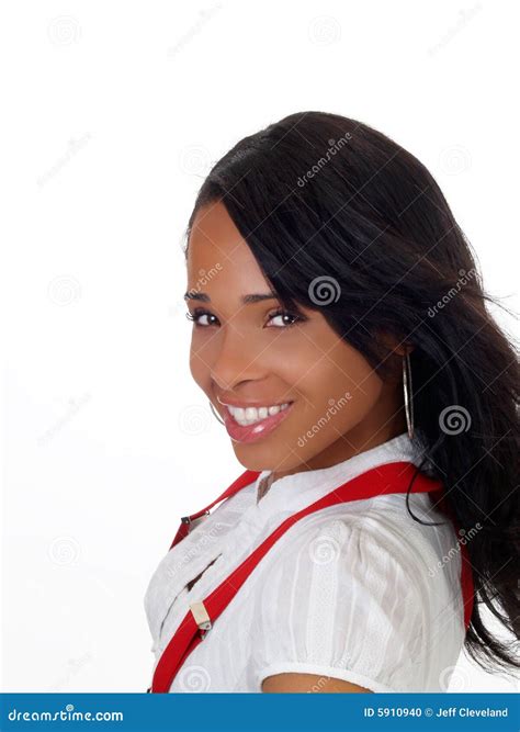 Pretty Young Black Woman Portrait With Smile Stock Photo Image Of