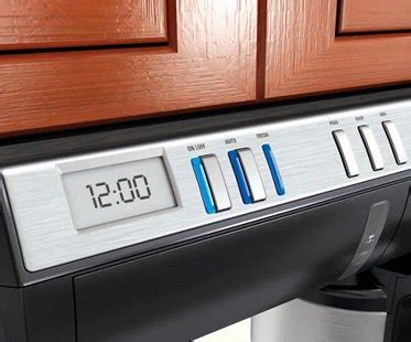An under cabinet coffee maker must satisfy two criteria. Under-The-Cabinet Coffee Maker