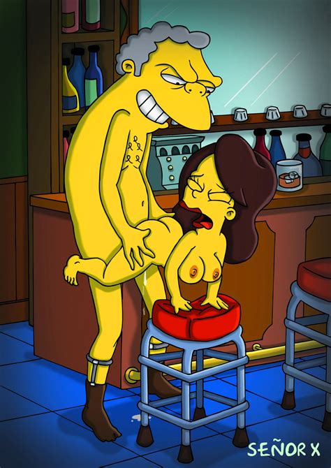 Rule 34 Ass Breasts Color Female Human Indoors Male Maya Simpsons Moe S Tavern Moe Szyslak