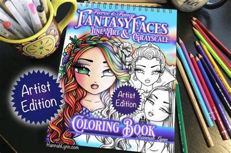 mermaid fairy hannah lynn coloring books