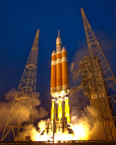 A Delta Iv Heavy Rocket Lifts Off From Space Launch Complex 37