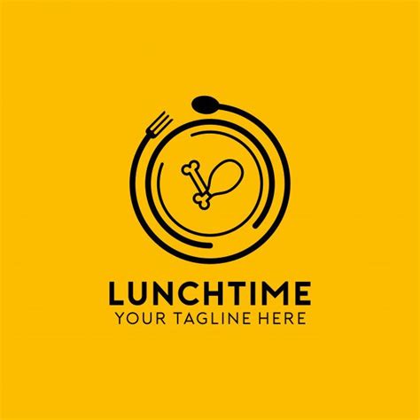 Premium Vector Lunch Time Logo Food Logo Design Logo Design
