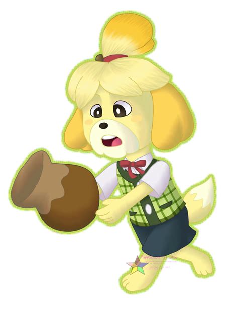 153241 Safe Artistpuppyluver Isabelle Animal Crossing Canine