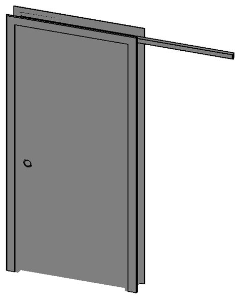 Sliding Door With Cladding 1 Panel Embedded In The Wall In Revit