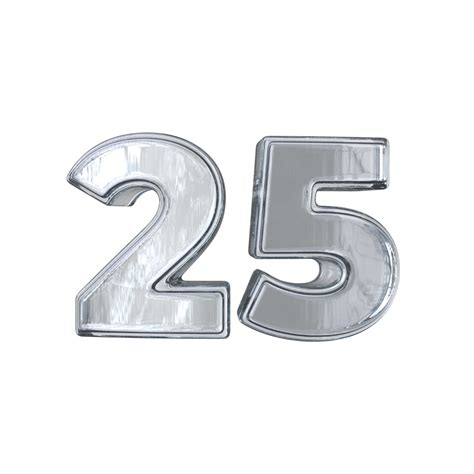 Number 25 3d Render With Diamond Material 22946222 Png