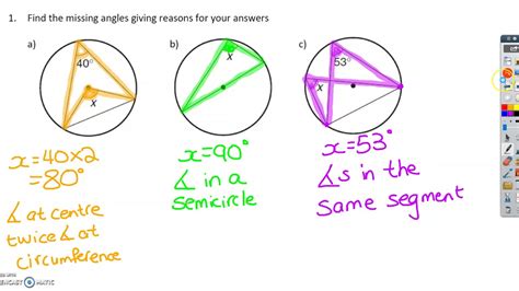 Circle Theorems Problems Part 1 Youtube