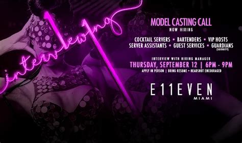 Model Casting Call Tickets At E11even Miami In Miami By 11 Miami Tixr