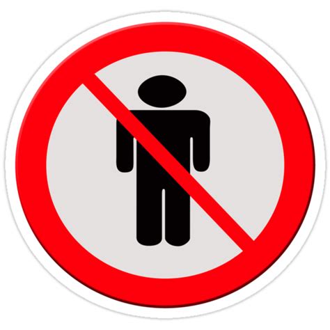No Men Sign Stickers By Stuwdamdorp Redbubble