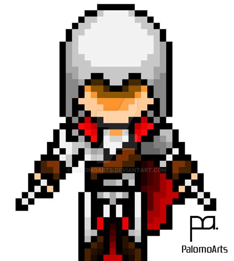 Assasins Creed Ezio Auditore Pixelart By Palomoarts On Deviantart