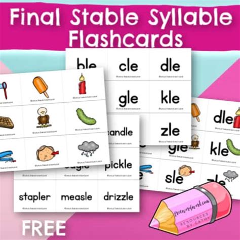 Syllable Flashcards Printable Printable Word Searches