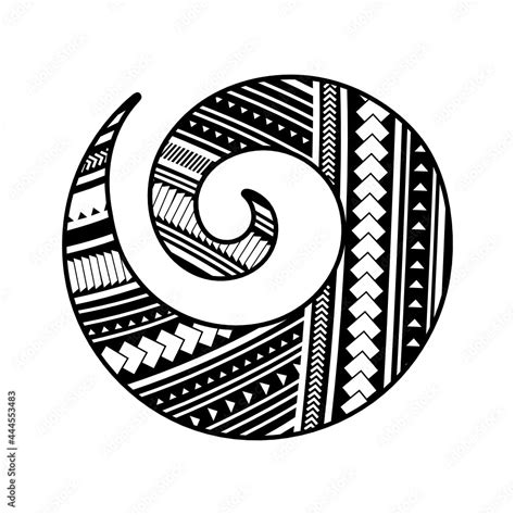 Vetor De Koru Maori Symbol Is A Spiral Shape Based On Silver Fern