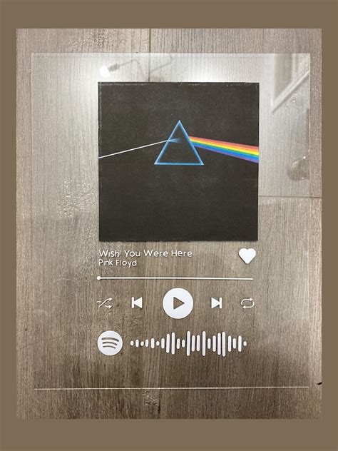 Glass Spotify Music Personalized Album Cover Etsy