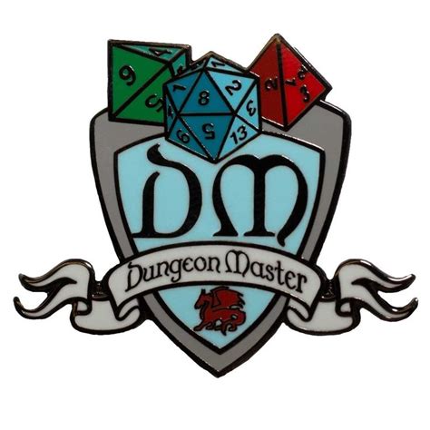 Dm Dungeon Master Shield 15 Enamel Pin Great For Etsy Dungeon