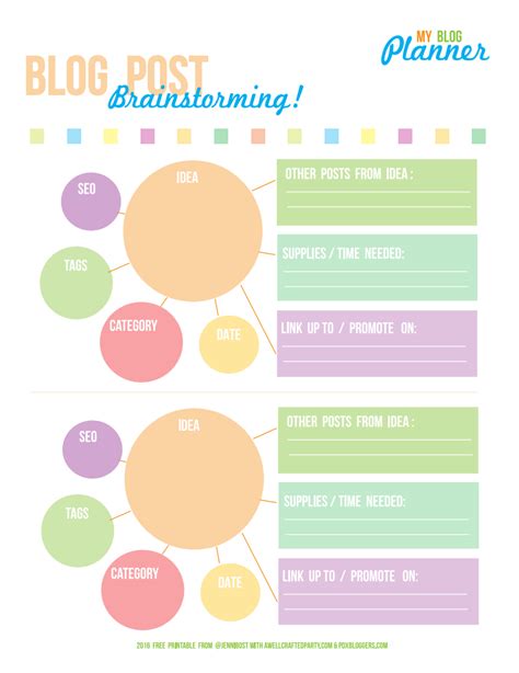 Free Printable Blog Planner 2016 Edition A Well Crafted Party