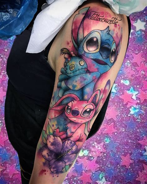 Stitch And Angel Tattoos Howtodrawbodyfromdifferentangles