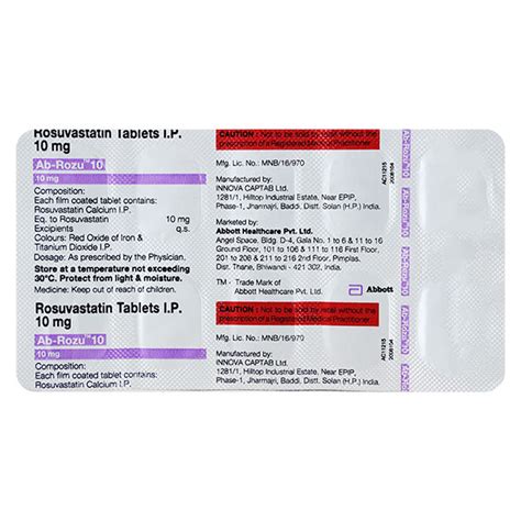 Ab Rozu 10mg Tablet 10s Buy Medicines Online At Best Price From