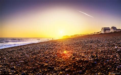 Brighton Beach Sunset England Wallpaper Download Brighton Hd