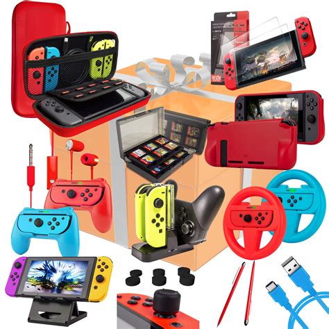 Switch Accessories Bundle Orzly Geek Pack For Nintendo Switch Case