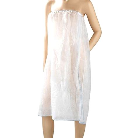 Supply Non Woven Wrapped Body Disposable Spa Bathrobe Female Massage Sauna Clothing Wholesale