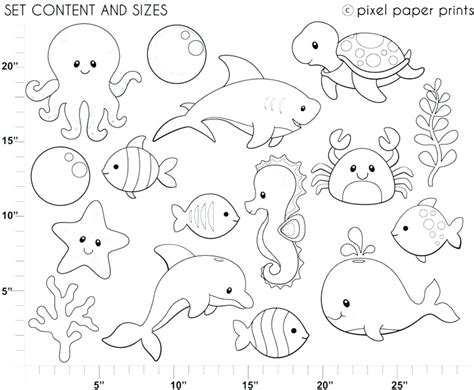 Underwater Animals Coloring Pages At Free Printable