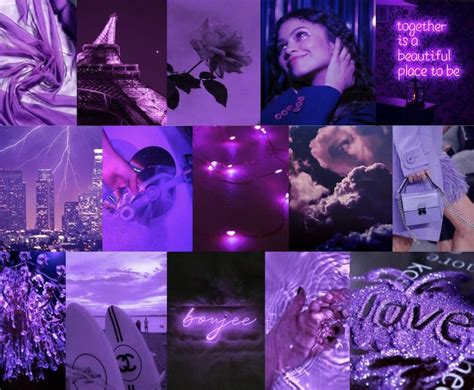 Boujee Purple Aesthetic Wall Collage Kit Digital Download Etsy Edgy