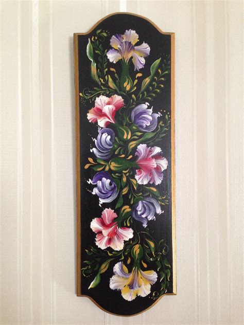 Tole Painted Flowers Decorative Painting Flower Painting Tole