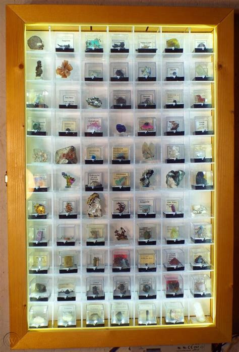 Lighted Display Case Collectables Rocks And Minerals 8 1919573838