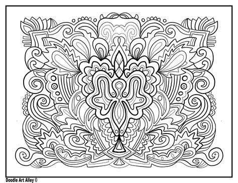 Doodle Art Alley Word Coloring Pages George Morris